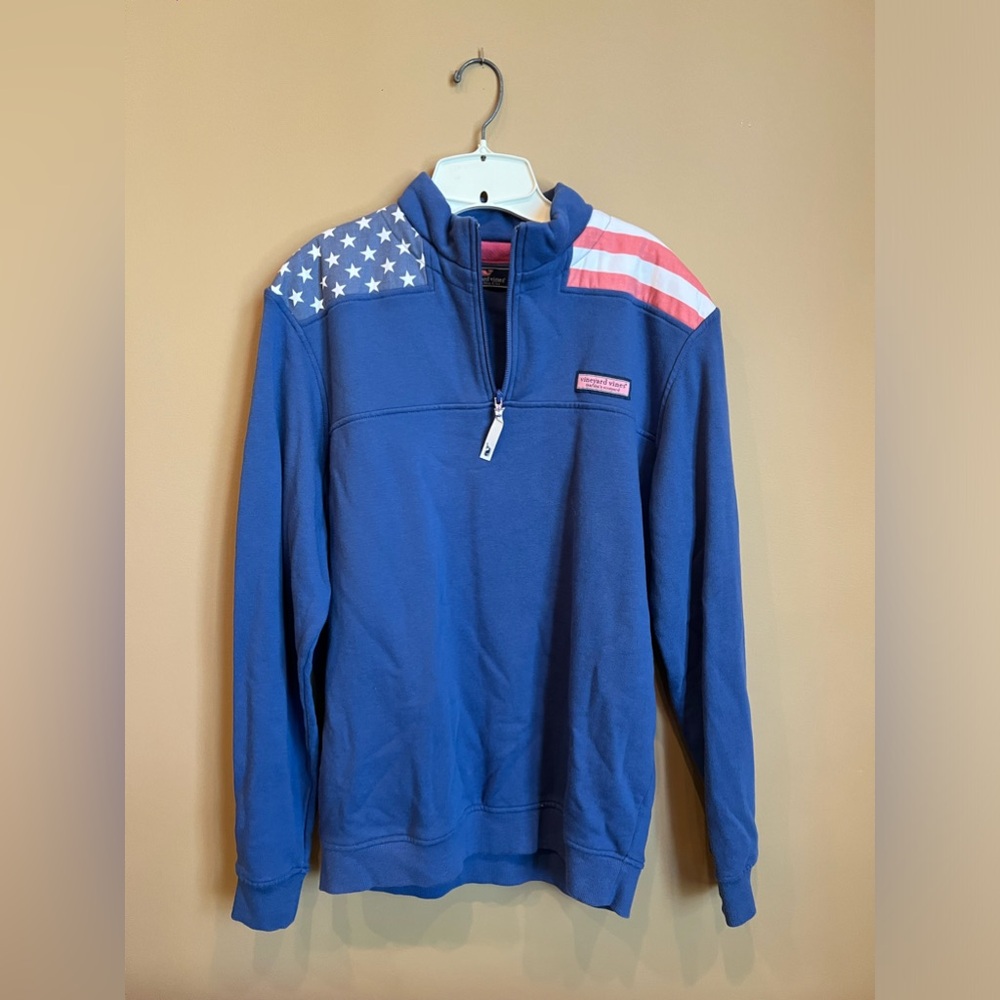 Vineyard Vines American Flag Shep Pullover